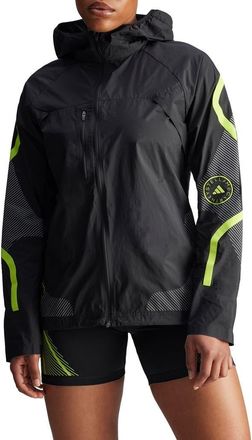 adidas by Stella McCartney Truepace Water Repellent Running Jacket in Black at Nordstrom Rack, Size Medium