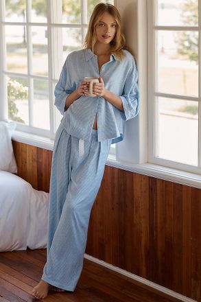 Eberjey Linen-Blend Pants