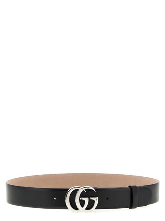 Gucci Black GG Logo Buckle Belt