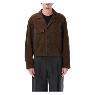 Christophe Lemaire Light Jackets, male, Brown, Size: L Trucker Jacket