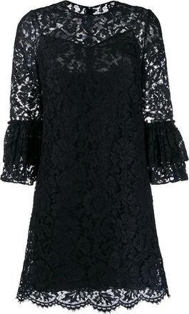 Valentino Garavani Flared Floral Lace Mini Dress