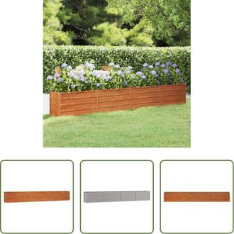 vidaXL Acciaio corten - Letto Rialzato da Giardino Ruggine 320x40x45 cm Acciaio Corten
