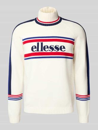 Ellesse Strickpullover mit Stehkragen Modell PELLINI in Offwhite, Größe XL