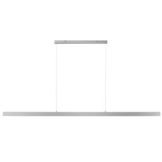 Beliani L&aacute;mpara Led Colgante Lineal De Metal 160 Cm Estilo Industrial Moderno Plateado Baddana