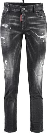 Dsquared2 Cool Girl Slim-leg Jeans met Destroyed Details - Dames - Slim Fit Jeans - Grijs - M - Katoen - Jeans