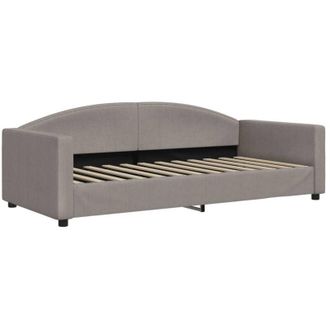 vidaXL Sof&aacute; Cama Sin Colch&oacute;n Tela Taupe 90x200 Cm Vidaxl