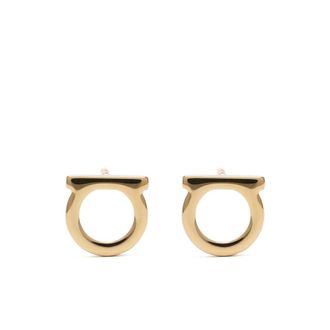Ferragamo Gancini Stud Earrings - female - Ferragamo - Earrings - Yellow - ONE SIZE - Accessories