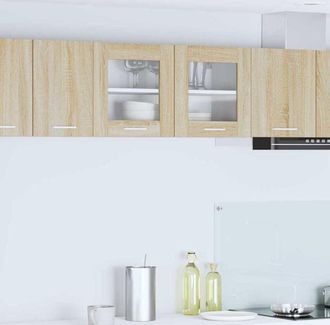 vidaXL vidaXL Armadio pensile Riga Quercia Sonoma e Bianca 80 x 31 x 40 cm