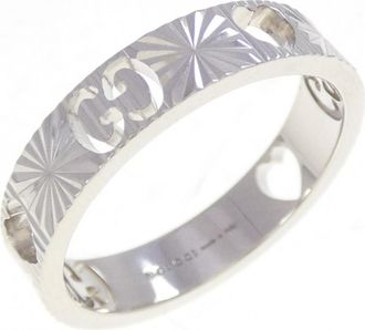 Gucci White Gold White Gold (18K) Band Ring (Pre-Owned)