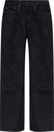 Casablanca Denim Monogram Straight Leg Jeans - Dames - Regular Fit Jeans - Zwart - W26 - Denim - Jeans