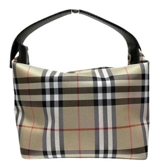 Burberry Pre-owned Mini Bags, female, Beige, Size: ONE SIZE Pre-owned Nylon Leather Handbag Nova Check