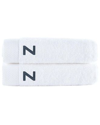 Brooks Brothers Set Of 2 Monogrammed Hand Towels