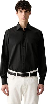 Karl Lagerfeld Modern Shirt - Heren - Casual Overhemden - Zwart - 3XL - Katoen - Overhemden