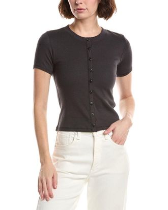 Rag & Bone Essie Rib Button Top