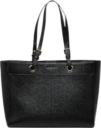 Michael Kors Pre-owned Tote Bags, female, Black, Size: ONE SIZE Pre-owned JET SET Travel Leather Tote Bag