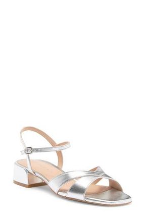 Stuart Weitzman Miami Block Heel Sandal in Silver at Nordstrom Rack, Size 8.5