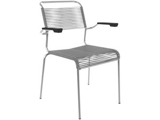 Schubiger M&ouml;bel Spaghetti-Stuhl S&auml;ntis mit Armlehne