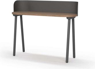 HERDASA Herdasa - Mesa Estudio Mod-634 Acabado En Color Nogal/grafito, 40 X 120 X 95 Cm (fondo X Ancho X Alto)