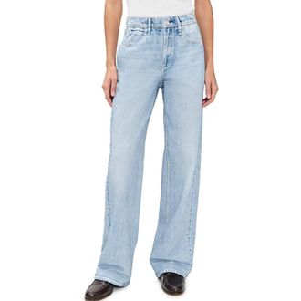 Rag & Bone Womens Miramar Terry Pull on Wide Leg Jeans, Aria