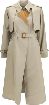 Acne Studios Gabardina con capas - Coats - Mujer - Beige - S