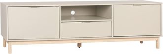 Klast Mueble tv efecto madera gris perla 180 cm x 53 cm