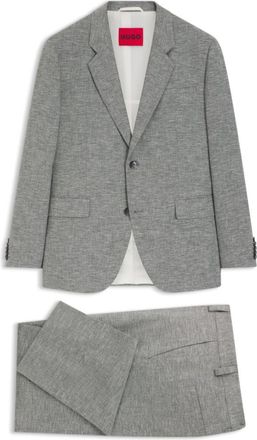 HUGO BOSS Two-piece modern-fit suit in sharkskin fabric