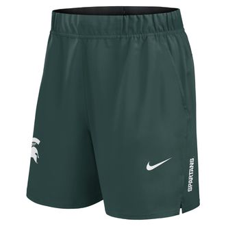 Nike Michigan State Primetime Victory Primary Logo Mens Nike Mens Dri-FIT College Shorts in Green | 01NA3EYMST-TXS