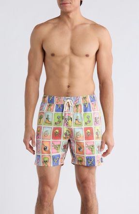 Rvca Loteria Swim Trunks in Multi at Nordstrom Rack, Size X-Large