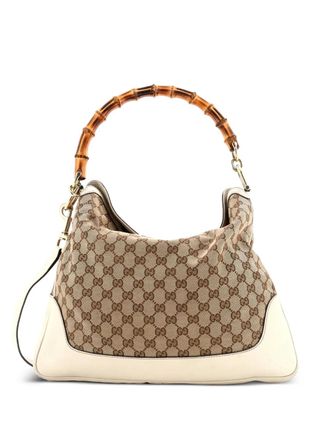 Gucci Diana Bamboo Shoulder Bag GG Canvas Medium hobo bag - Brown