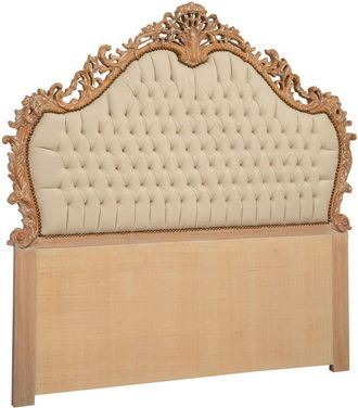 Biscottini International Upholstered double bed headboard in white 172x7x170 Wooden quilted double bed headboard Baroque headboard Cover for headboards