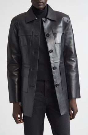 Stand Studio Kierra Leather Jacket in Black at Nordstrom, Size 2 Us