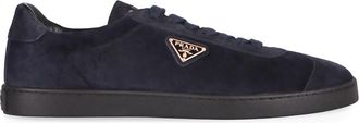 Prada Lane Low-top Sneakers - Heren - Sneakers - Blauw - 41 EU - Leer - Schoenen