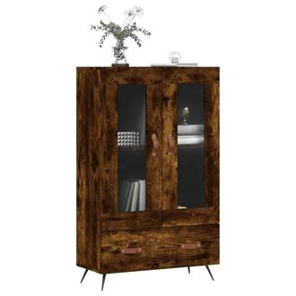 Berkfield Home Highboard Smoked Oak 69.5x31x115 cm Engineered Wood in Brown