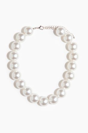 H&M Chunky Perlenhalskette - White