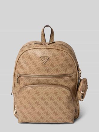 Guess Rucksack mit Label-Applikation Modell POWER PLAY in Hellbraun, Größe 1