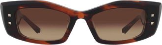 Valentino V - QUATTRO Brown Gradient Cat Eye Ladies Sunglasses VLS-109 C 52