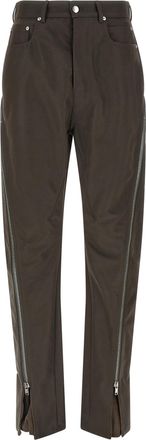 Rick Owens Brown Cotton Casual Mens Pants