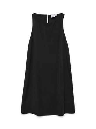 Vero Moda Maxikleid VERO MODA VMFLEUR SL SHORT TENCEL DRESS GA, Damen, Gr. XS, N-Gr, schwarz (schwarz denim), Web, Obermaterial: 100% Lyocell, unifarben, regula