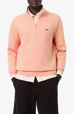 Lacoste Cotton Fleece Half Zip Pullover in Miami at Nordstrom, Size 8