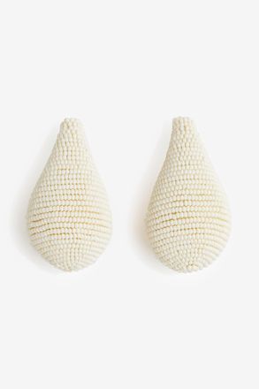 H&M Statement-Ohrringe mit Glasperlen - White