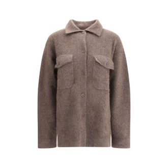 P.A.R.O.S.H. Brown Raccoon Fur Womens Cardigan