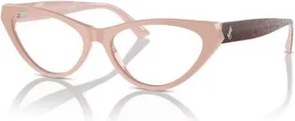 Jimmy Choo London 55mm Cat Eye optical glasses in Pink at Nordstrom