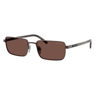 Prada Sunglasses, unisex, Brown, Size: 55 MM Rectangle Sunglasses