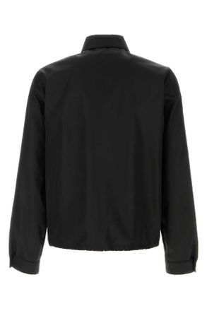 Prada Mens Black Re-Nylon Jacket Nero Exterior: Recycled Nylon Giubbini