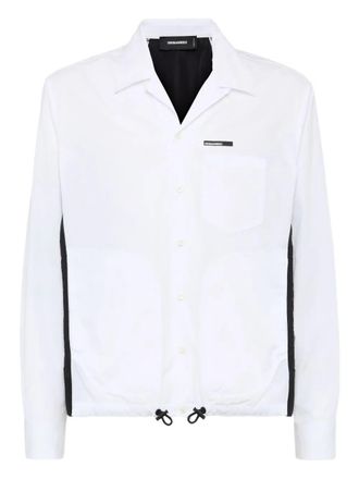 Dsquared2 Mens Drawstring-hem Shirt - White Textile - Size EU 50 (Mens)