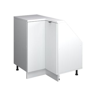 Vicco Armario Para Techo Inclinado Armario De Esquina Rion, Ondulaci&oacute;n Blanca, 75.6 X 81.6 Cm Con 1 Puerta, Vicco