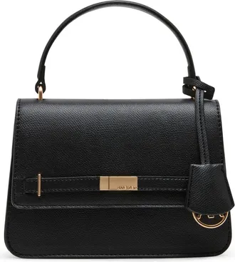 Anne Klein Belt Frame Satchel in Black at Nordstrom Rack
