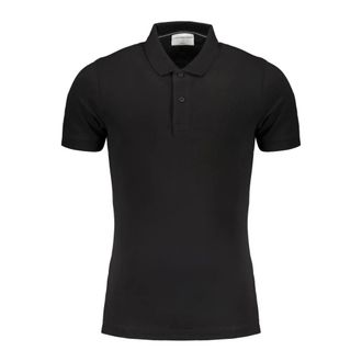 Calvin Klein Tops, Heren, Zwart, S, Korte Mouw Slim Fit Logo Polo