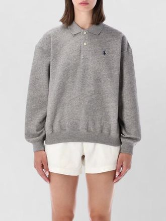 Polo Ralph Lauren logo cotton knit polo sweatshirt