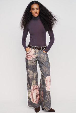 Pilcro Esme Mid Rise Wide Leg Jeans